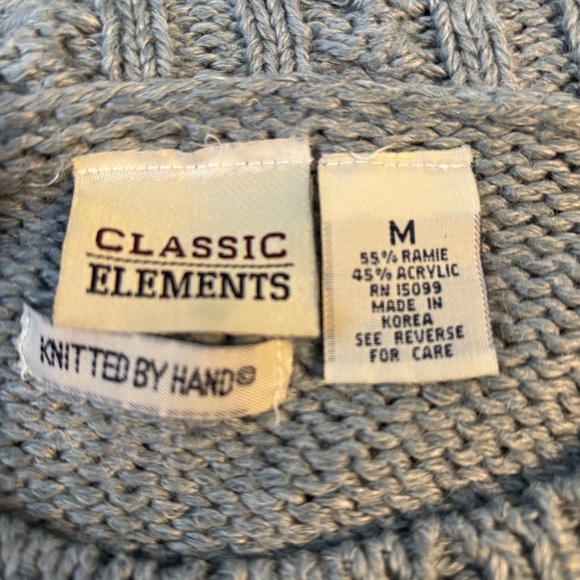 Classic Elements Womens Sweater Slouchy Hand Knitted‎ Cottagecore Grandma Medium - Picture 8 of 9